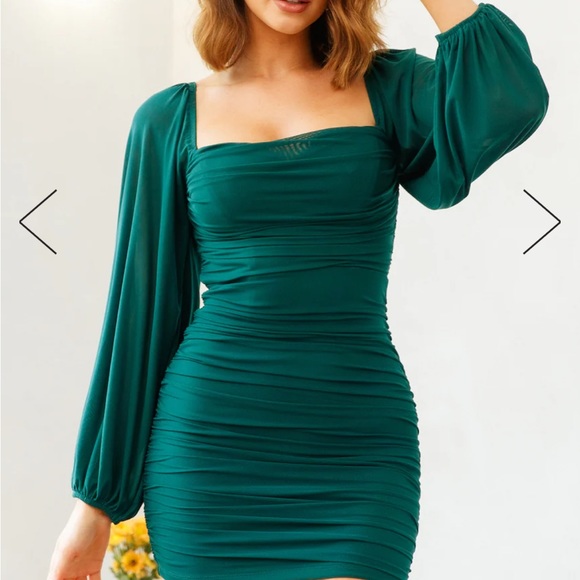 NEW without tag MOJITO NIGHTS DRESS DARK GREEN from Princess Polly - Picture 5 of 7